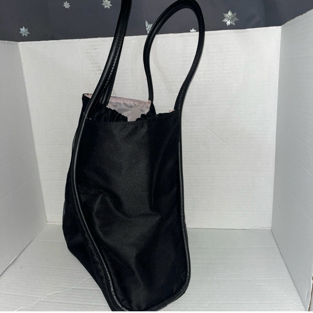 Victoria's Secret Black Tote with Pink Lining - Picture 2 of 4